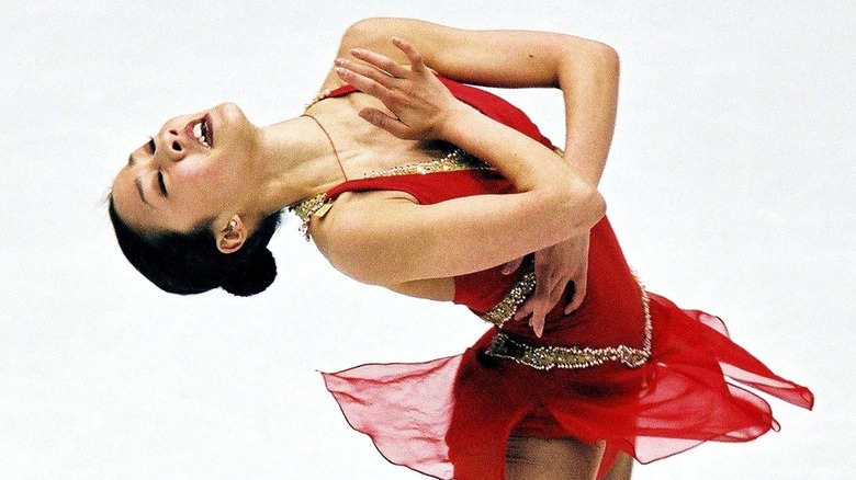 Michelle Kwan performing on ice