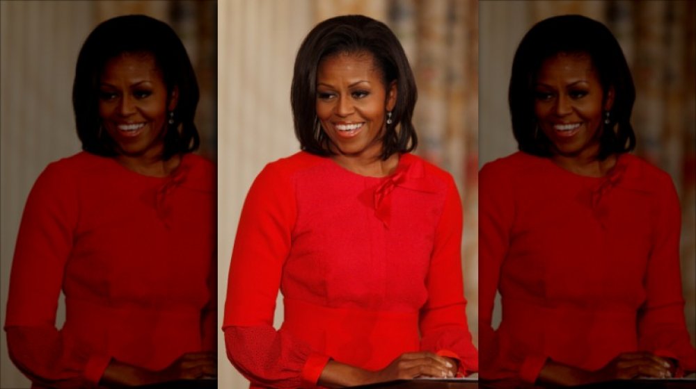 Michelle Obama speaking at the White House in 2011 