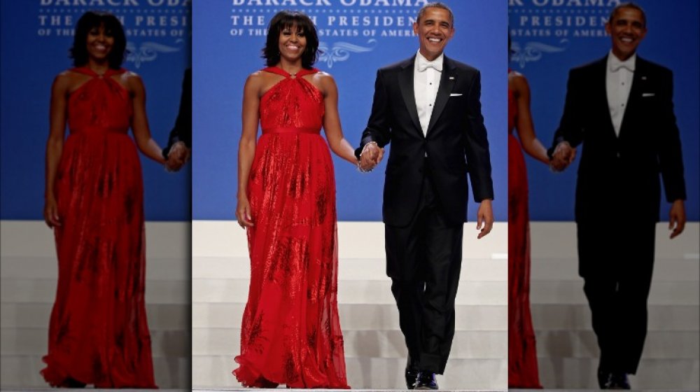 Michelle Obama and Barack Obama at Barack's second Inaugural Ball