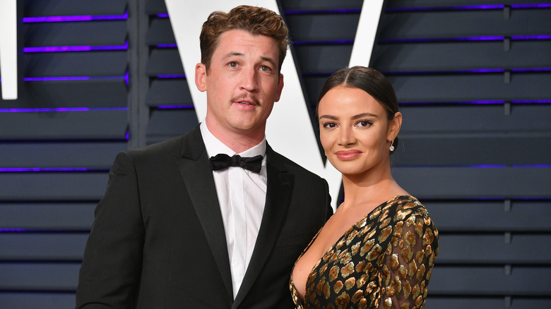 Miles Teller and Keleigh Sperry smiling