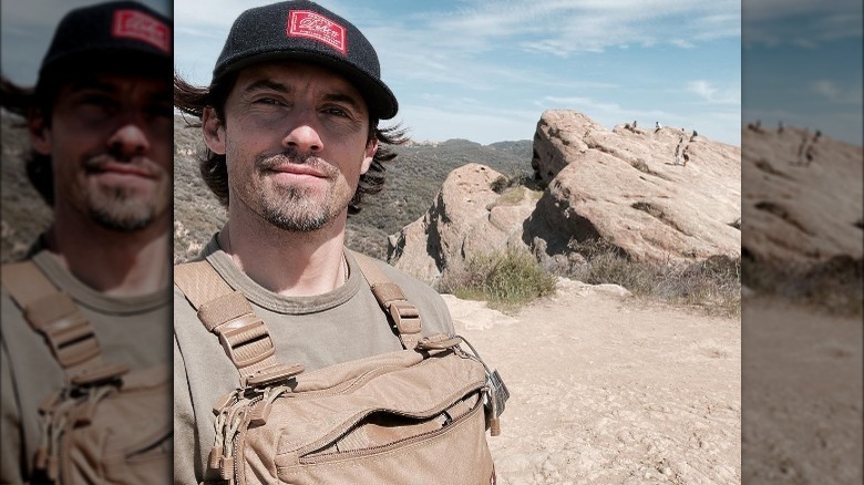 Milo Ventimiglia hiking selfie