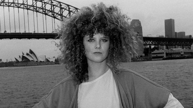 Young Nicole Kidman posing in Sydney