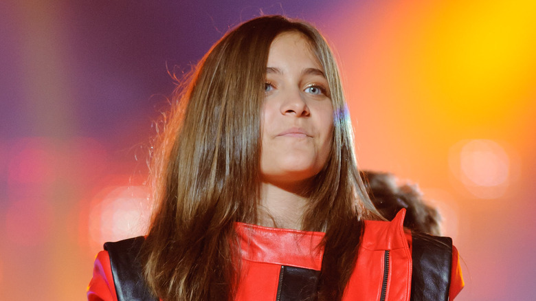 Paris Jackson smiling on stage