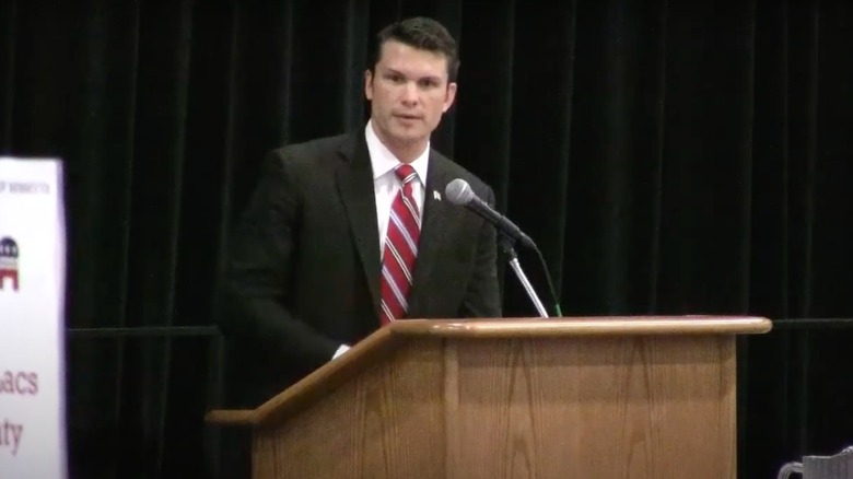 Pete Hegseth giving a speech while running for Senate in 2012