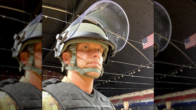 Pete Hegseth with his National Guard Unit prior to the inauguration of Joe Biden in 2020