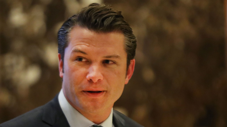 Pete Hegseth in Trump Tower in 2018