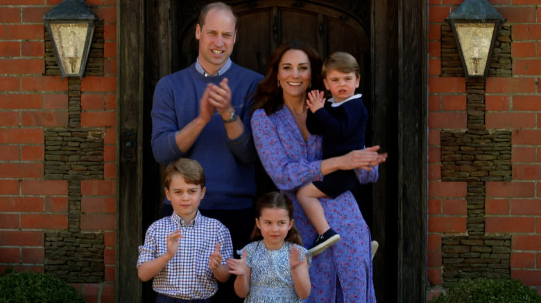 Prince William, Kate Middleton, and their kids pose for a picture