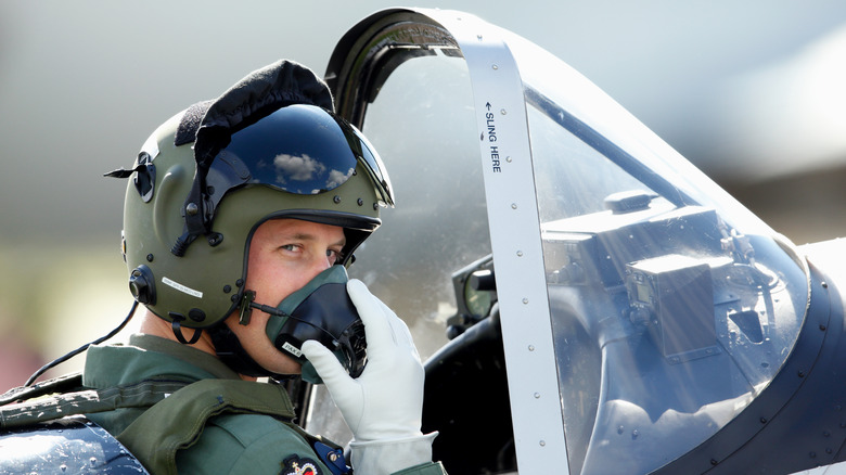 Prince William in a plane 