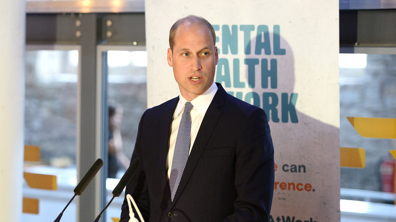 Prince William speaking at an event