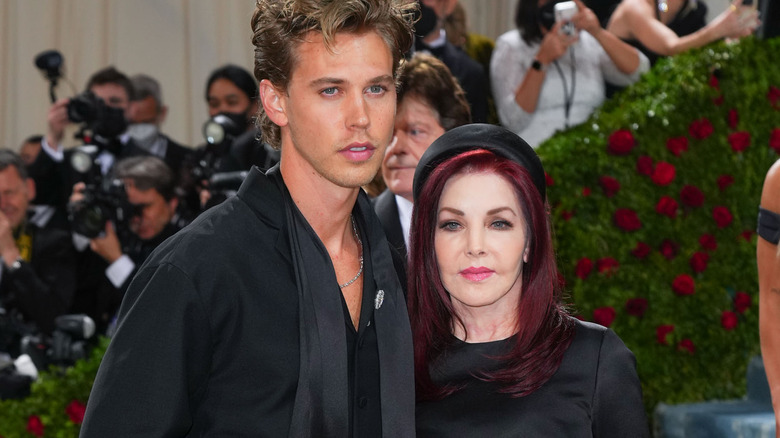 Austin Butler and Priscilla Presley at the Met Gala 