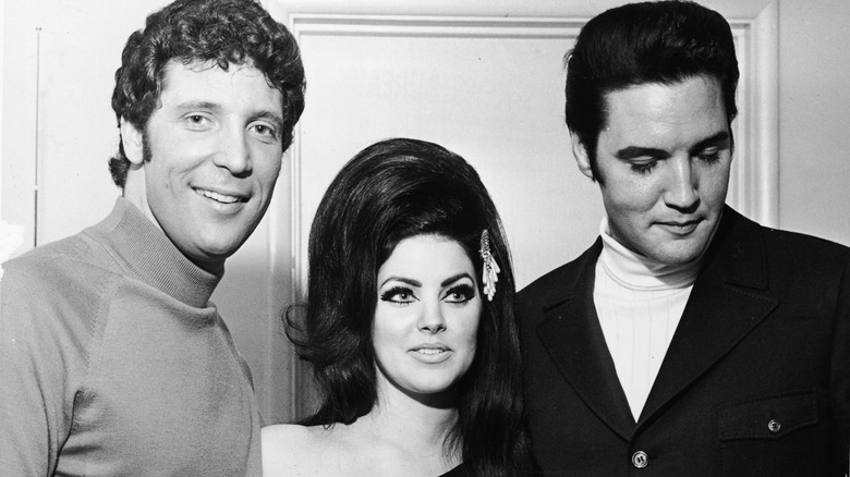 Tom Jones, Priscilla Presley, and Elvis in 1971