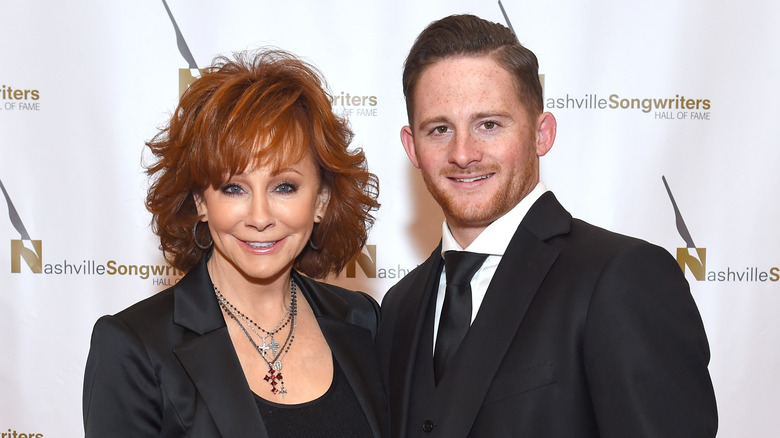 Reba McEntire posing with her son Shelby