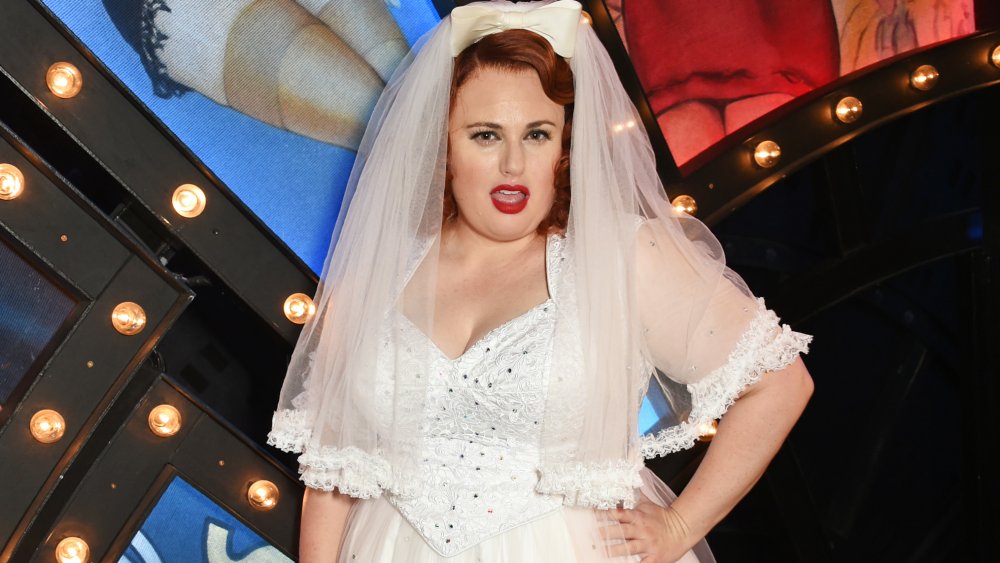 Rebel Wilson in a bridal gown 