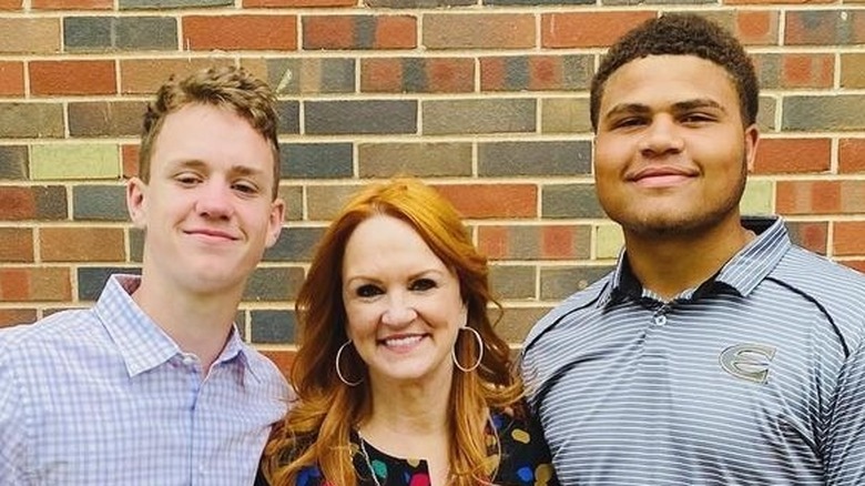 Ree Drummond with Todd and Jamar