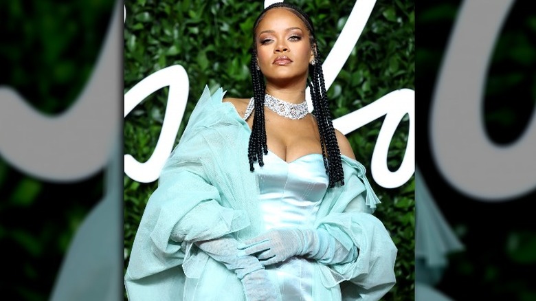 Rihanna in custom Fenty dress