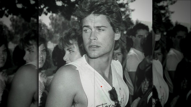 Rob Lowe looking on in the crowd