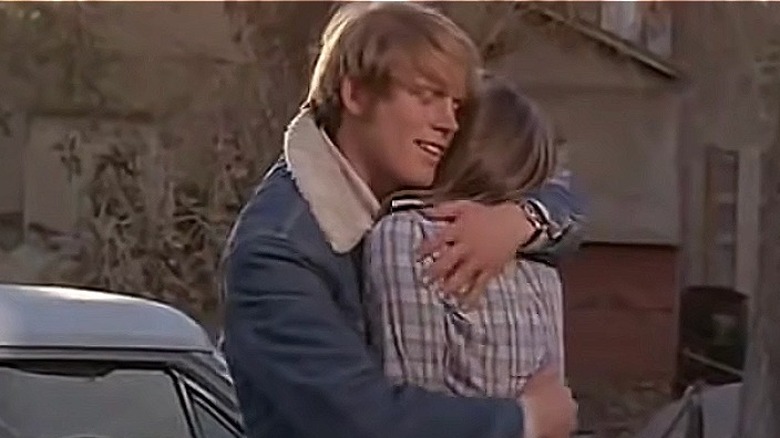 Ron Howard in Grand Theft Auto hugging Nancy Morgan