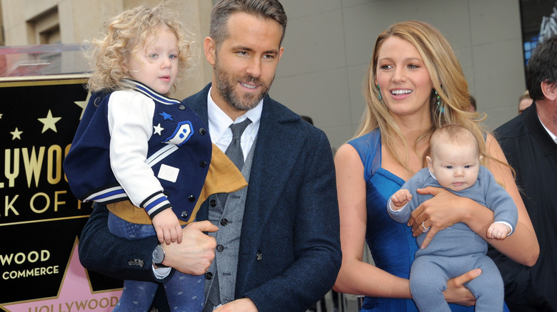 Ryan Reynolds, Blake Lively with babies