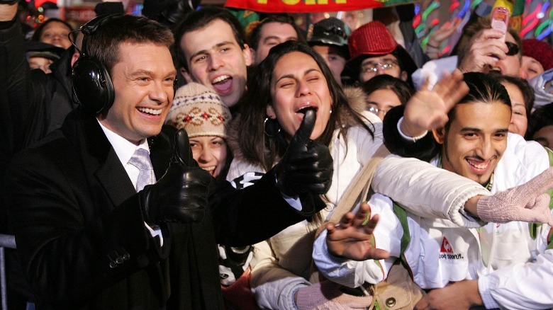 Ryan Seacrest in Times Square on NYE