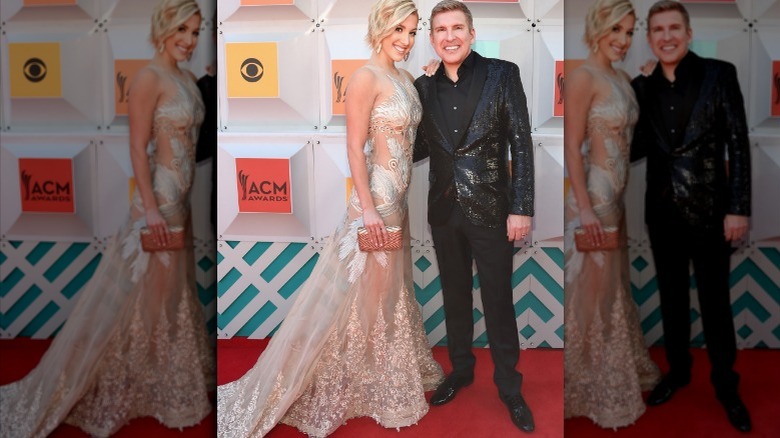 Savannah Chrisley and Todd Chrisley on red carpet