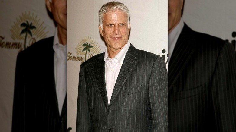 Ted Danson smizing on red carpet in suit