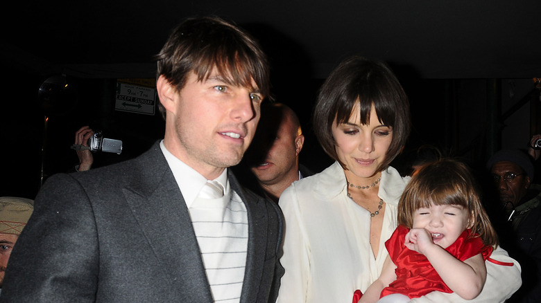 Tom Cruise, Katie Holmes, and Suri Cruise in New York City 2008