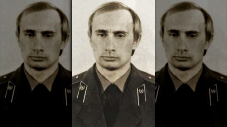 Vladimir Putin in his KGB uniform in 1980