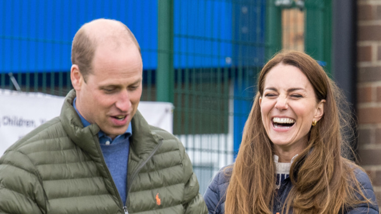 Prince William and Kate Middleton laughing together