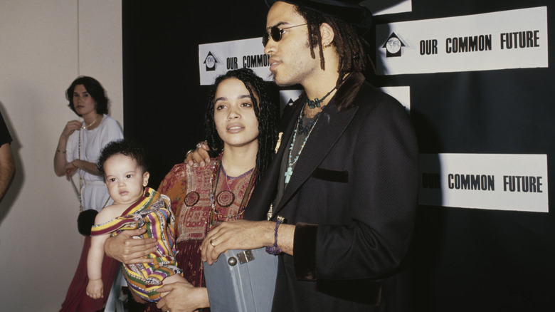 A young Zoe Kravitz, with Lisa Bonet and Lenny Kravitz, throwback photo