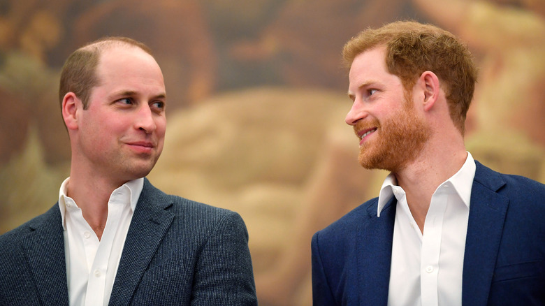 Prince William, Prince Harry talking