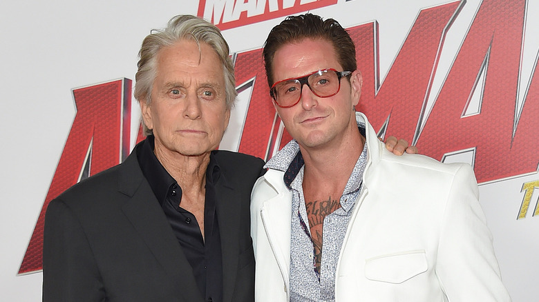 Cameron and Michael Douglas at an event 