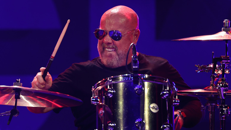 Jason Bonham playing drums