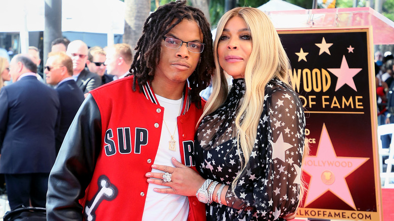 Wendy Williams posing with her son