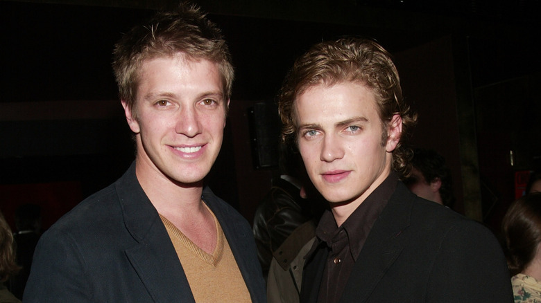 Tove and Hayden Christensen smiling in close-up