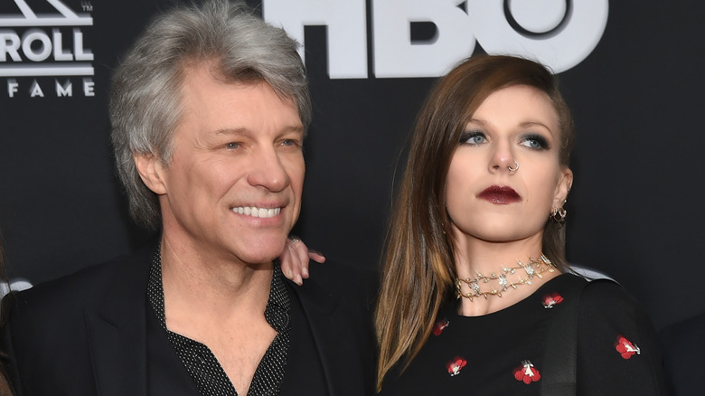 Jon Bon Jovi and Stephanie Rose posing