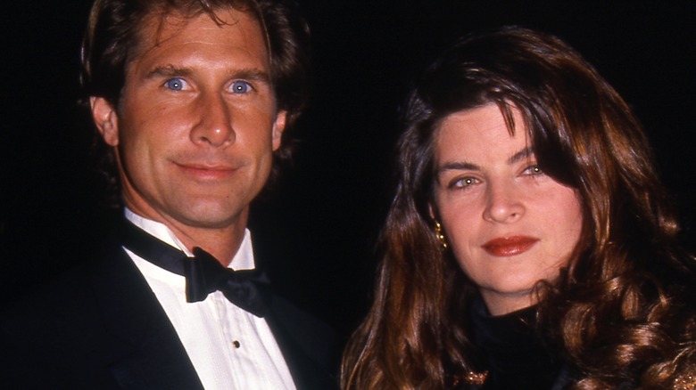 Kirstie Alley posing with Parker Stevenson