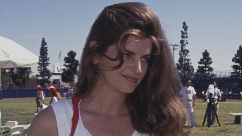 Kirstie Alley smiling outside