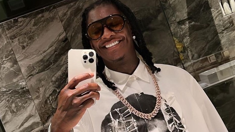 Young Thug wearing a diamond chain