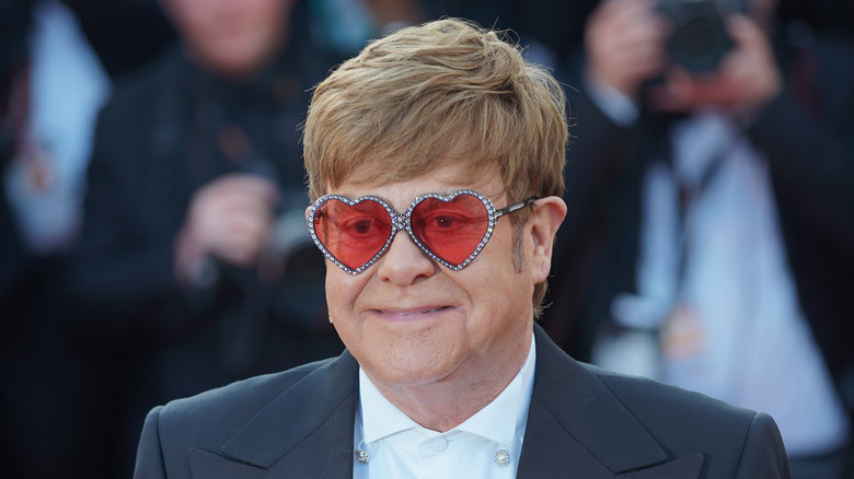 Elton John smiling