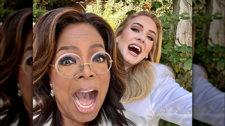 Oprah Winfrey and Adele in a selfie 