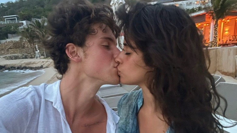 Shawn Mendes and Camila Cabello kissing