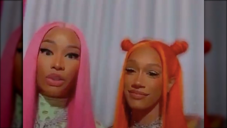 Nicki Minaj and BIA on Instagram Live together