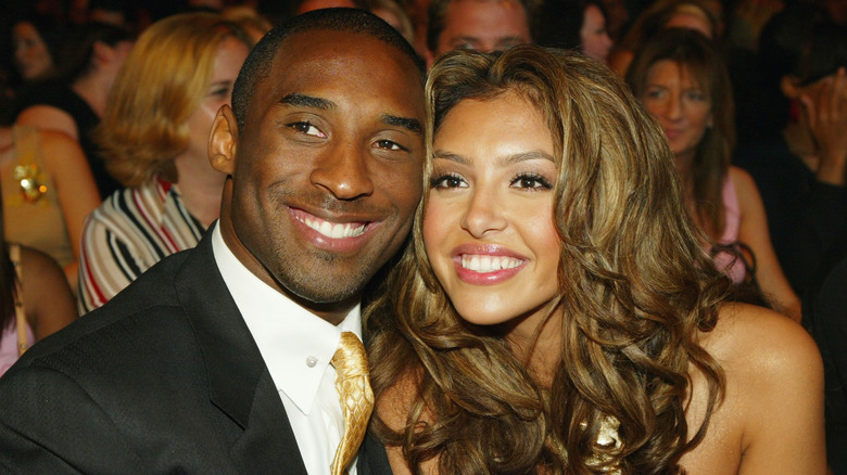 Kobe and Vanessa Bryant sit at an award show