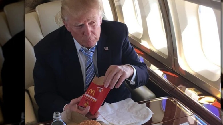 Donald Trump eating McDonalds fries
