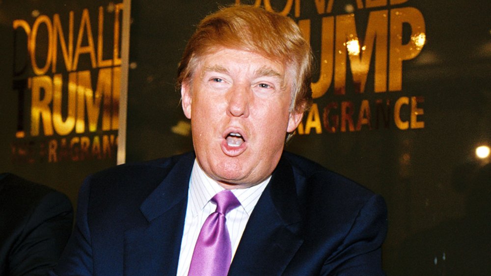 Donald Trump with his mouth open