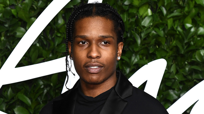 ASAP Rocky arrives at The Fashion Awards 2019 