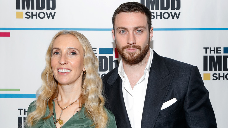 Sam and Aaron Taylor-Johnson smiling 