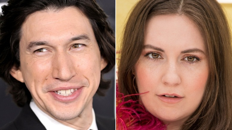 Adam Driver and Lena Dunham side-by-side