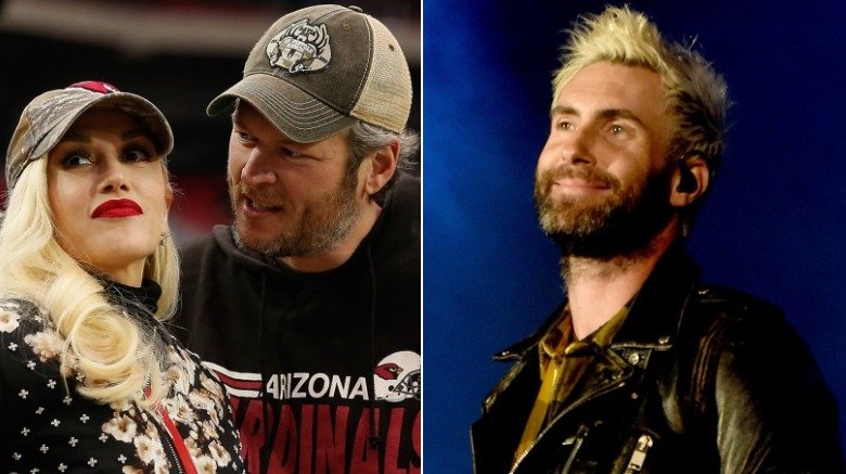 Gwen Stefani and Blake Shelton, Adam Levine