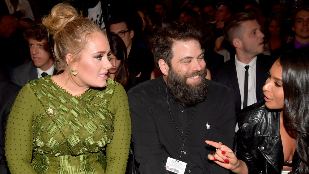 Adele and Simon Konecki at the 59th GRAMMY Awards